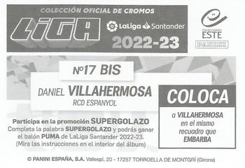 2022-23 Panini LaLiga Santander Este Stickers #17BIS Daniel Villahermosa Back