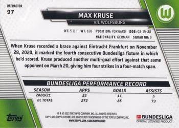 2021-22 Topps Chrome Bundesliga - Refractors #97 Max Kruse Back