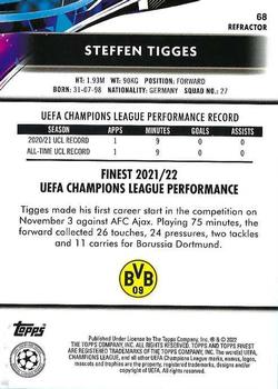 2021-22 Finest UEFA Champions League - Refractor #68 Steffen Tigges Back