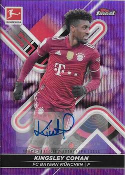 2021-22 Finest Bundesliga - Autographs Purple Wave Refractor #133 Kingsley Coman Front