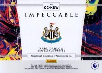 2021-22 Panini Impeccable Premier League - Canvas Creations #CC-KDW Karl Darlow Back