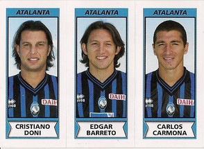 2010-11 Panini Calciatori Stickers #501 Cristiano Doni / Edgar Barreto / Carlos Carmona Front