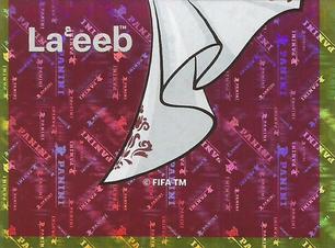 2022 Panini FIFA World Cup: Qatar 2022 Stickers (Blue Fronts w/ White Border) #FWC5 Laʼeeb Front