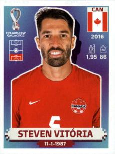 2022 Panini FIFA World Cup: Qatar 2022 Stickers (Blue Fronts w/ White Border) #CAN10 Steven Vitoria Front