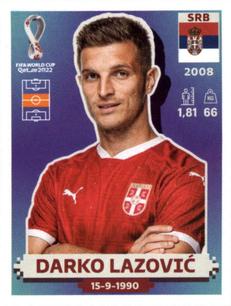 2022 Panini FIFA World Cup: Qatar 2022 Stickers (Blue Fronts w/ White Border) #SRB11 Darko Lazovic Front