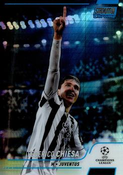 2021-22 Stadium Club Chrome UEFA Champions League - Blue Prism Refractor #74 Federico Chiesa Front