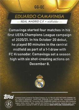 2021-22 Stadium Club Chrome UEFA Champions League - Glimpses of Gold #GG-EC Eduardo Camavinga Back