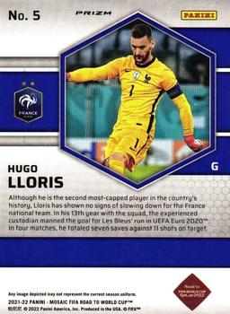2021-22 Panini Mosaic Road to FIFA World Cup - Red Pulsar #5 Hugo Lloris Back