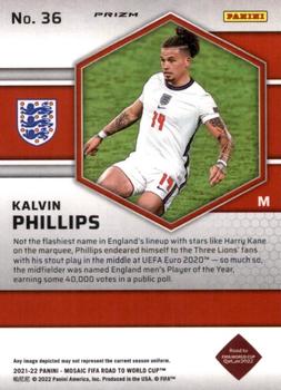 2021-22 Panini Mosaic Road to FIFA World Cup - Red Pulsar #36 Kalvin Phillips Back