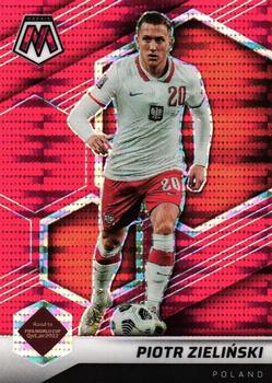2021-22 Panini Mosaic Road to FIFA World Cup - Red Pulsar #47 Piotr Zielinski Front