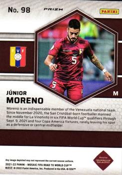 2021-22 Panini Mosaic Road to FIFA World Cup - Red Pulsar #98 Junior Moreno Back