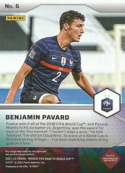 2021-22 Panini Mosaic Road to FIFA World Cup - Pitch Masters #6 Benjamin Pavard Back