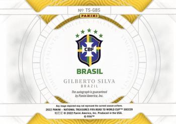 2022 Panini National Treasures FIFA Road to World Cup - Timeless Talents Signatures #TS-GBS Gilberto Silva Back