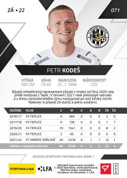 2022-23 SportZoo Fortuna:Liga #71 Petr Kodes Back