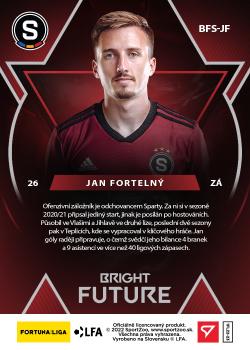 2022-23 SportZoo Fortuna:Liga - Bright Future Auto #BFS-JF Jan Fortelny Back