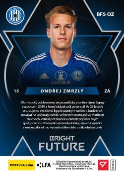 2022-23 SportZoo Fortuna:Liga - Bright Future Auto #BFS-OZ Ondrej Zmrzly Back