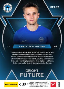 2022-23 SportZoo Fortuna:Liga - Bright Future Auto #BFS-CF Christian Frydek Back