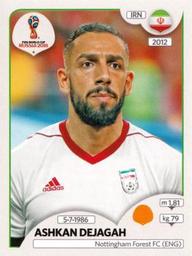 2018 Panini FIFA World Cup: Russia 2018 Stickers (Pink Backs, Made in Italy) #174 Ashkan Dejagah Front