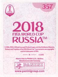 2018 Panini FIFA World Cup: Russia 2018 Stickers (Pink Backs, Made in Italy) #357 Roberto Firmino Back