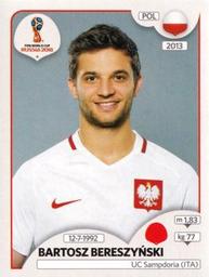 2018 Panini FIFA World Cup: Russia 2018 Stickers (Pink Backs, Made in Italy) #588 Bartosz Bereszyński Front
