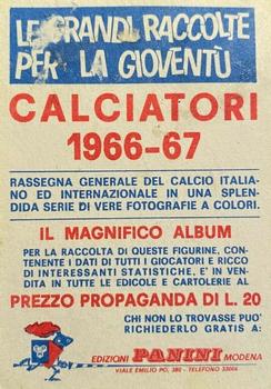 1966-67 Panini Calciatori #NNO Bruno Pace Back