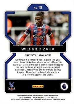 2022-23 Panini Prizm Premier League #18 Wilfried Zaha Back