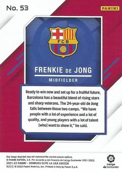 2021-22 Donruss Elite LaLiga Santander #53 Frenkie de Jong Back