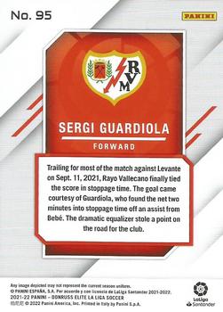 2021-22 Donruss Elite LaLiga Santander #95 Sergi Guardiola Back
