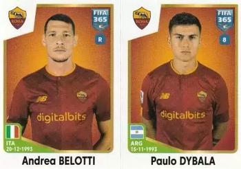 2023 Panini FIFA 365 The Golden World of Football #354 Andrea Belotti / Paulo Dybala Front