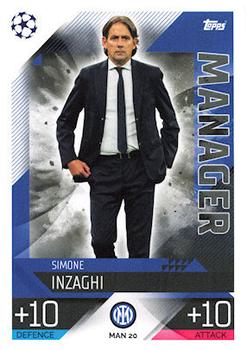 2022-23 Topps Match Attax UEFA Champions League & UEFA Europa League Extra - Manager #MAN 20 Simone Inzaghi Front