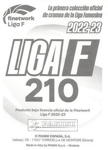 2022-23 Panini Finetwork Liga F #210 Itzi Pinillos Back