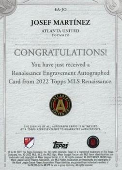 2022 Topps Renaissance MLS - Renaissance Engravement Autographs #EA-JO Josef Martínez Back