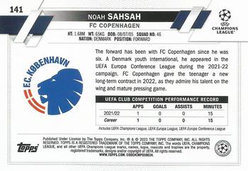 2022-23 Topps UEFA Club Competitions - Inferno Foil #141 Noah Sahsah Back