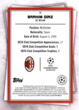 2022-23 Topps UEFA Club Competitions Superstars - Mystic #72 Brahim Díaz Back