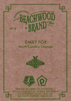 2023 Parkside NWSL Collection - Beachwood (Vol. 1) #4 Emily Fox Back