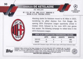 2022-23 Topps Chrome UEFA Club Competitions #90 Charles De Ketelaere Back