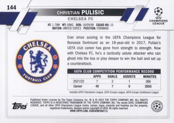 2022-23 Topps Chrome UEFA Club Competitions #144 Christian Pulisic Back
