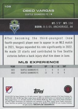 2023 Topps MLS #108 Obed Vargas Back