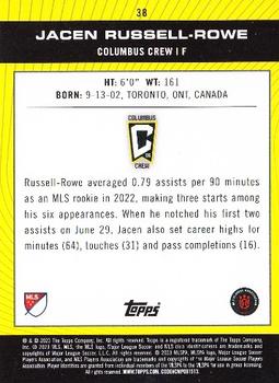 2023 Topps MLS - Blue Foil #38 Jacen Russell-Rowe Back