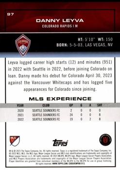 2023 Topps MLS - Blue Foil #97 Danny Leyva Back