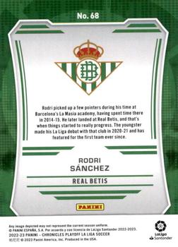 2022-23 Panini Chronicles - Playoff La Liga #68 Rodri Sanchez Back