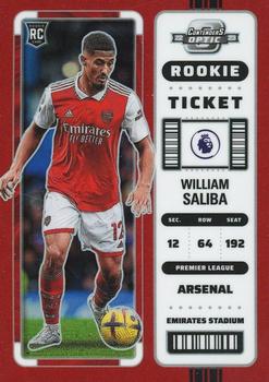 2022-23 Panini Chronicles - Contenders Optic Rookie Ticket Premier League Red #292 William Saliba Front