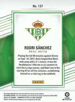 2022-23 Donruss Elite LaLiga Santander #137 Rodri Sanchez Back