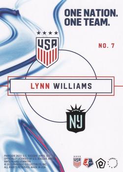 2023 Parkside USWNT One Nation One Team #7 Lynn Williams Back