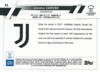 2022-23 Topps Chrome UEFA Women's Champions League #41 Arianna Caruso Back