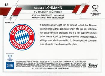 2022-23 Topps Chrome UEFA Women's Champions League - Refractor #12 Sydney Lohmann Back