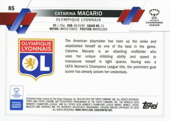2022-23 Topps Chrome UEFA Women's Champions League - Purple Pulsar Refractor #85 Catarina Macario Back