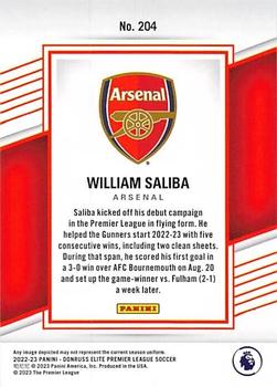 2022-23 Donruss Elite Premier League #204 William Saliba Back