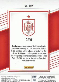 2022-23 Donruss Elite FIFA #182 Gavi Back