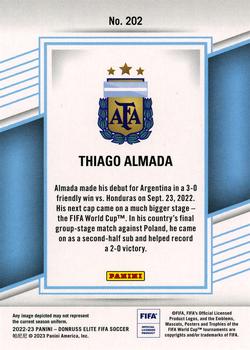 2022-23 Donruss Elite FIFA #202 Thiago Almada Back